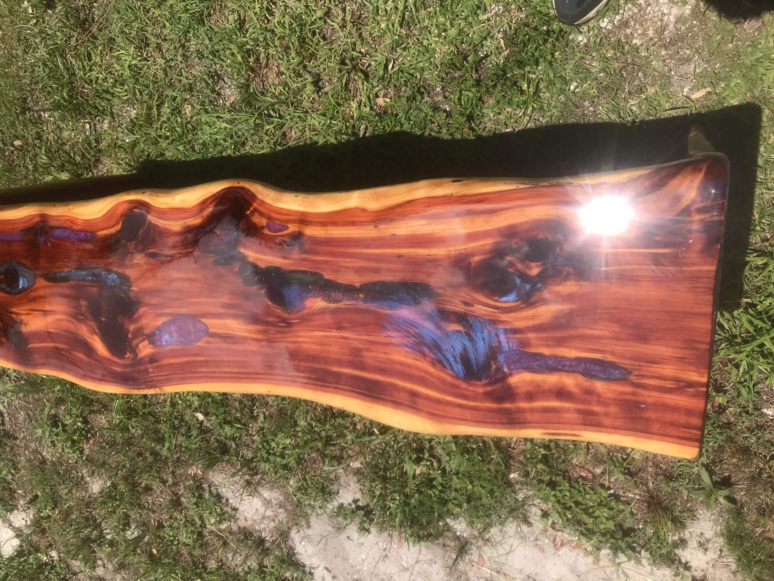 Custom Red Cedar Wood Bench