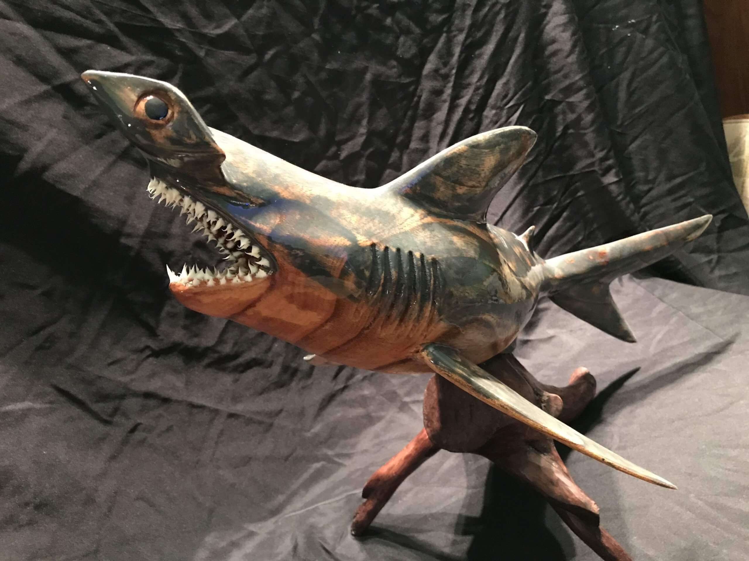 Hammer Head Shark Wood Carving/Sculpture
