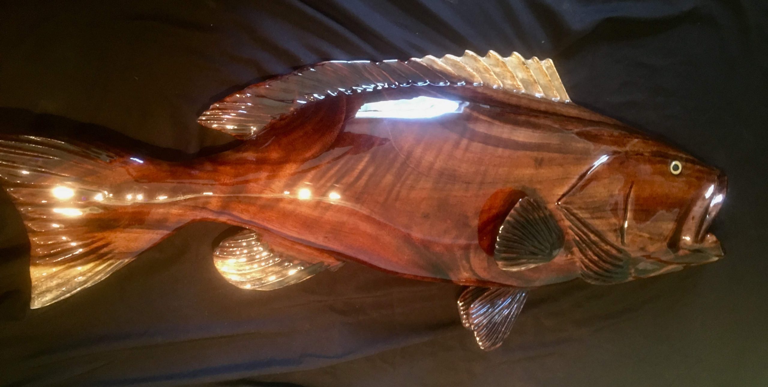 Wood Grouper Fish Carving/Sculpture
