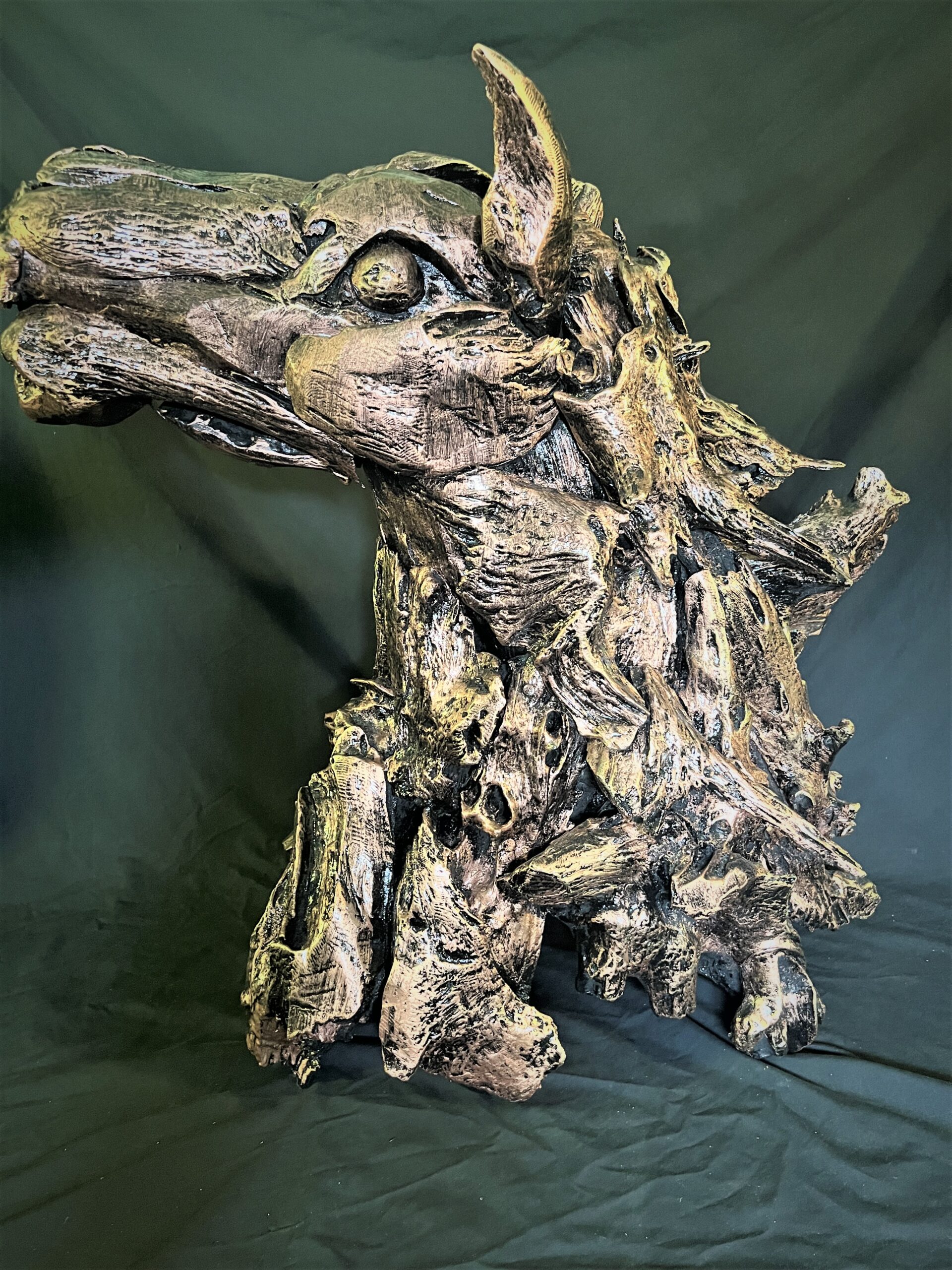 Drift Wood Stallion Horse Head Bust Sculpture/Carving