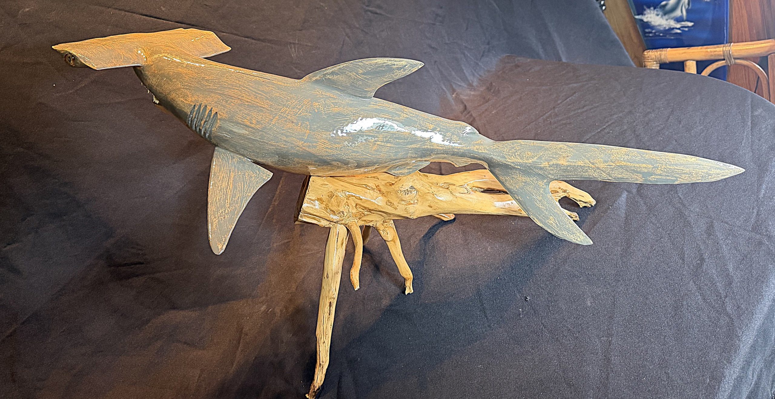 Life Like Hammer Head Shark Oak Wood Wall Sculpture/Carving (Copy)